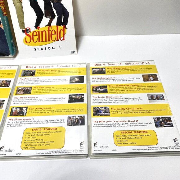 Seinfeld Season 4 DVD Video Collectable with Season Extras, 4 Disc with Covers - Picture 11 of 13
